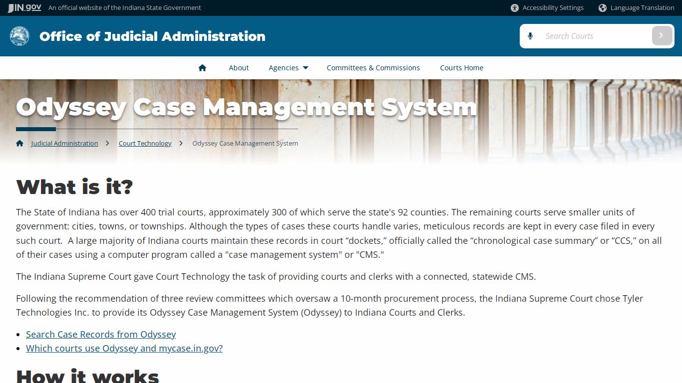 Odyssey Case Management System - Office of Judicial Administration