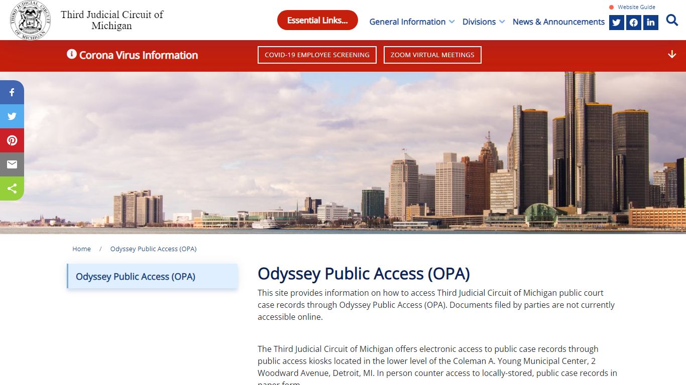 Odyssey Public Access (OPA) - 3rdcc
